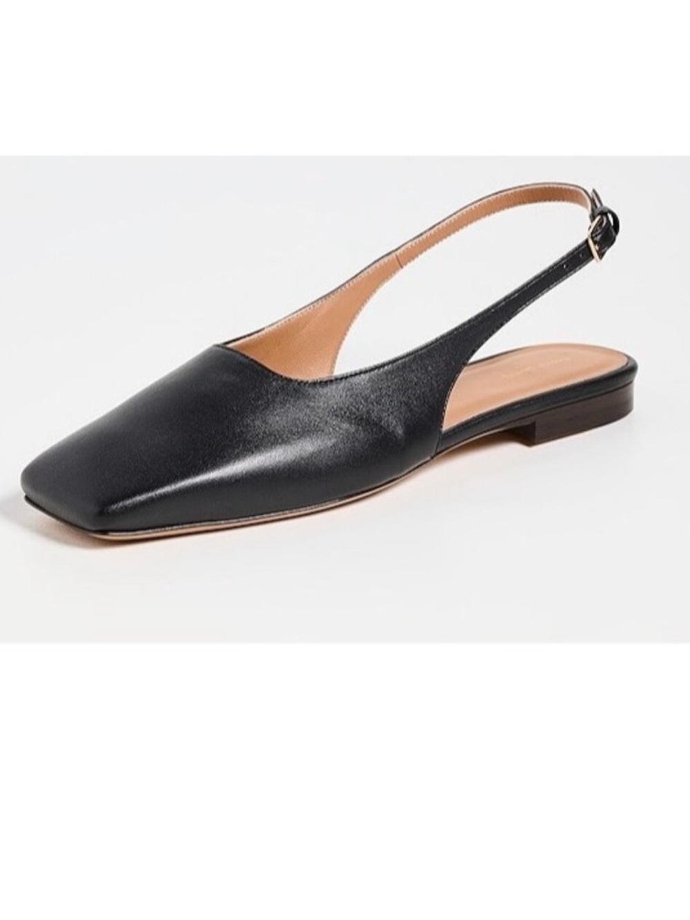 Mansur Gavriel Black Leather Slingback Flats